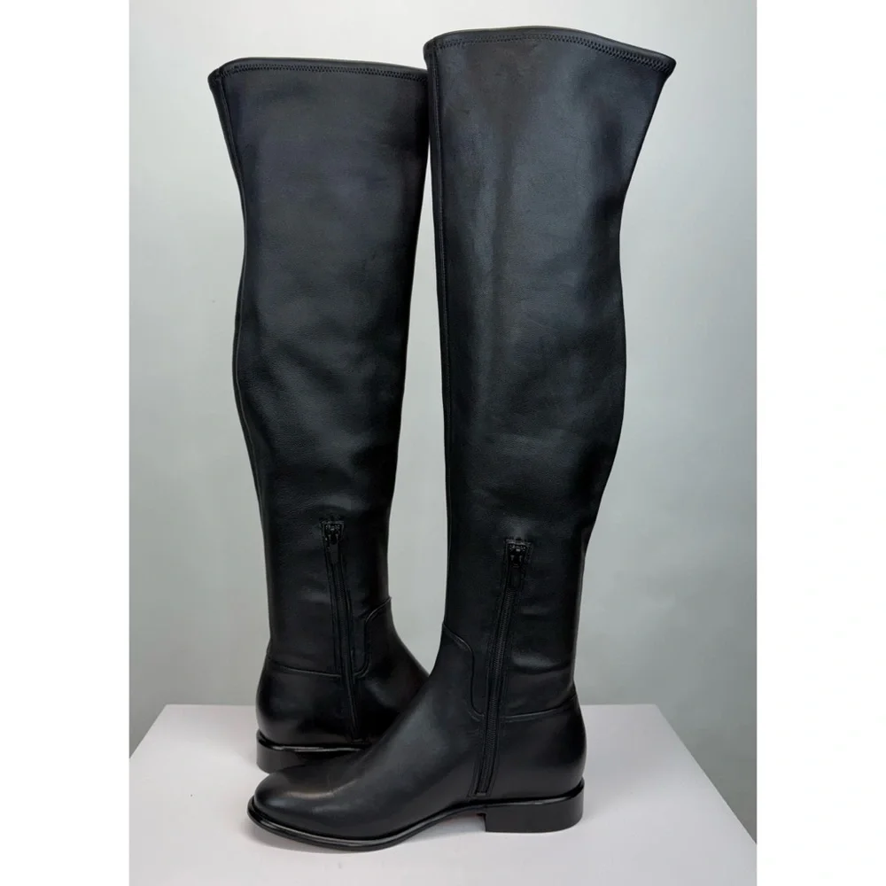 New Vince Cody Over the Knee Boot Black Sz 7.5